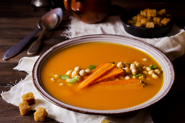 Pumpkin and carrot soup