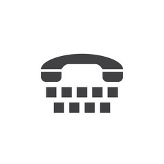 Text Telephone icon vector, TTY solid logo illustration, pictogram isolated on white