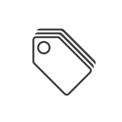 Price Tags line icon, outline sale labels vector logo illustration, linear pictogram isolated on white