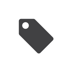 Price Tag icon vector, sale label solid logo illustration, pictogram isolated on white