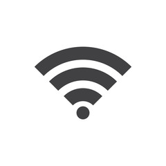 WIFI signal icon vector, wireless network solid logo illustration, pictogram isolated on white