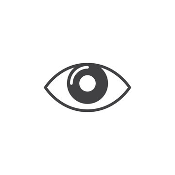 eye icon vector, vision solid logo illustration, pictogram isolated on white