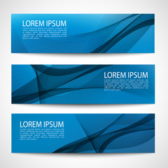 Abstract header white wave blue background vector design