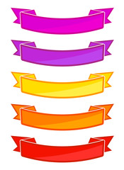 Obraz premium Set of colored ribbons