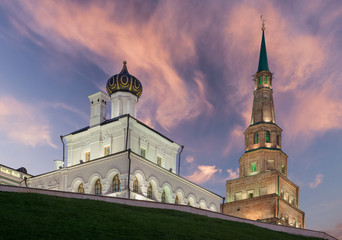 Suyumbike tower. Kazan city, Russia - 123094835