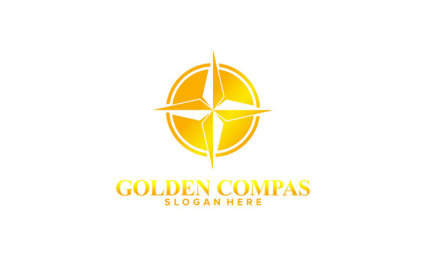 Golden Compas logo vector illustration