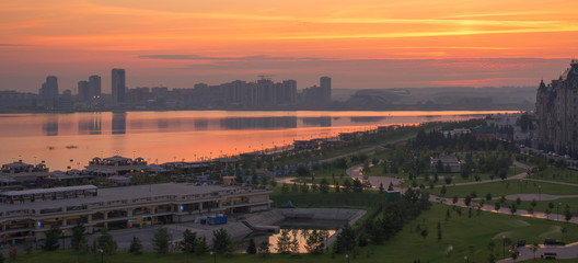 Fototapeta na wymiar Panoramic view. Kazan city, Russia