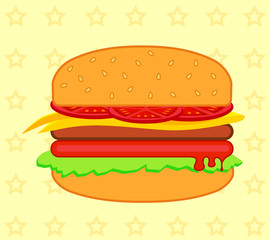 Burger meat . 