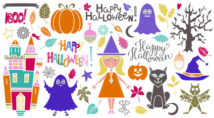 Obraz premium Halloween icons set