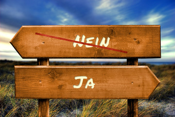 Schild 129 - Ja