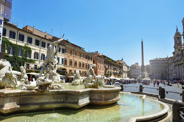 Naklejka premium Piazza Navona w Rzymie