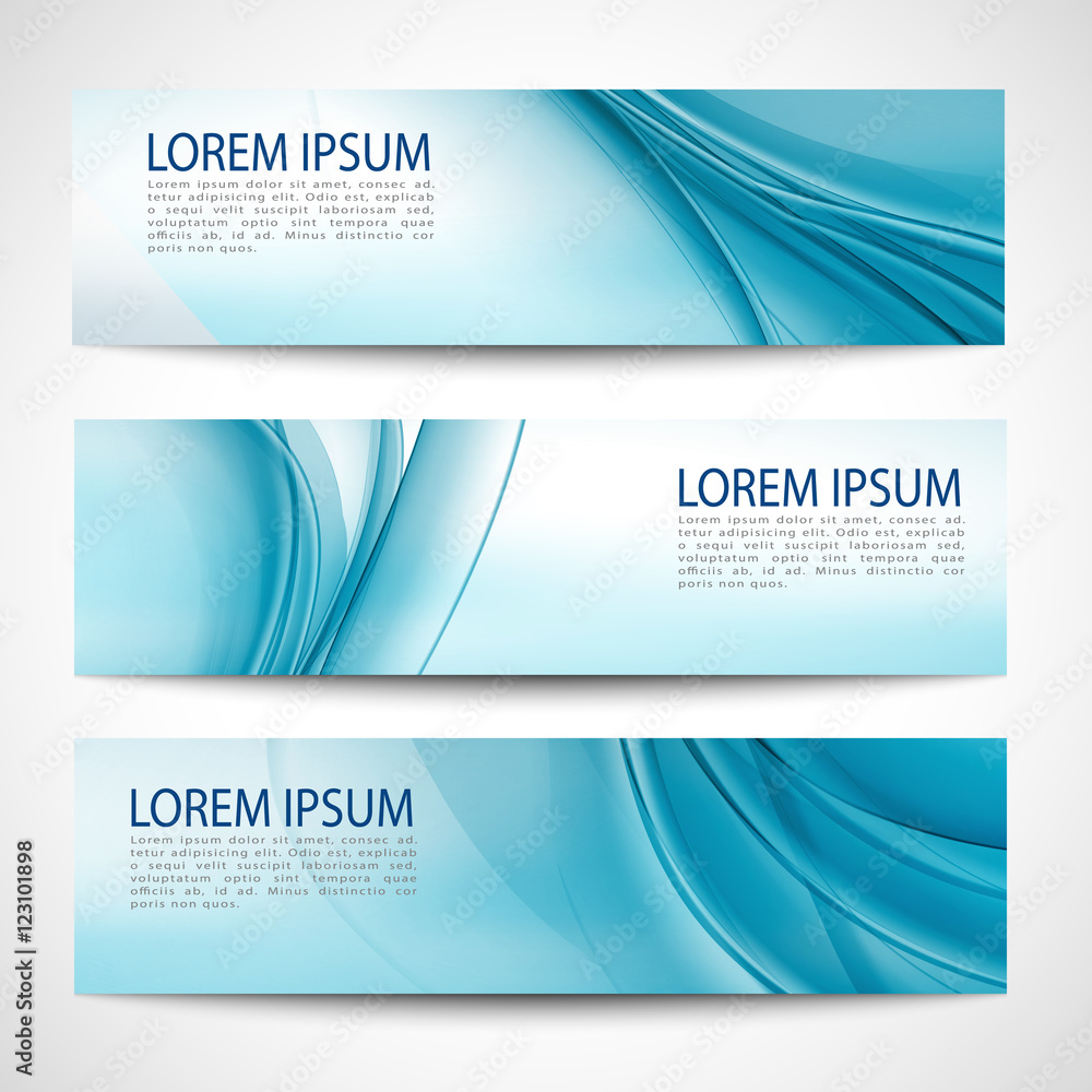 Canvas Prints abstract header blue wave white vector design