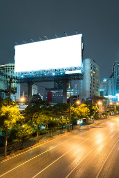 Empty roadside billboards at one avenue of thailand, Blank billb