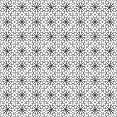 Coloring book page for adult, anti stress coloring. Seamless pattern design. Decorative abstract geometric background in black and white colors