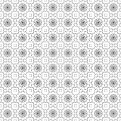 Coloring book page for adult, anti stress coloring. Seamless pattern design. Decorative abstract geometric background in black and white colors