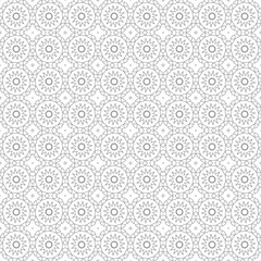 Coloring book page for adult, anti stress coloring. Seamless pattern design. Decorative abstract geometric background in black and white colors