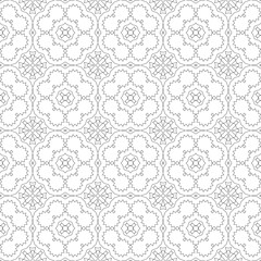 Coloring book page for adult, anti stress coloring. Seamless pattern design. Decorative abstract geometric background in black and white colors