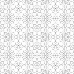 Coloring book page for adult, anti stress coloring. Seamless pattern design. Decorative abstract geometric background in black and white colors