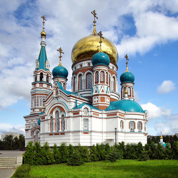 Uspensky Cathedral in Omsk, Russia