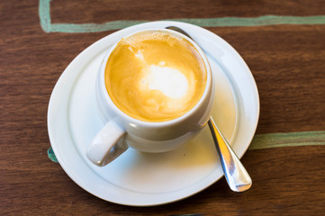 Close up of a cup of cappuccino