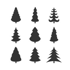 Vector Illustration of Abstract Christmas Trees