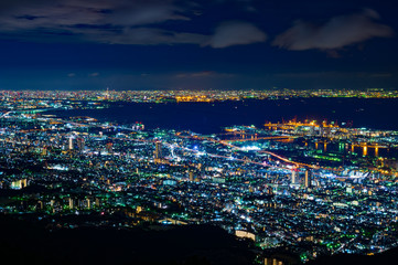 Fototapeta premium 神戸と大阪の夜景