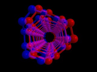 Molecular structure of 3D Anaglyph nanotube