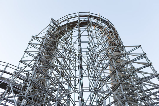 Balder Roller coaster at Liseberg Amusement Park. Gothenburg, Sweden