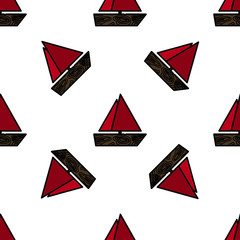 Fishing flat icon pattern