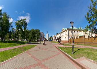 Obraz premium Beautiful wooden building