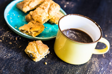 Coffee and mini cakes