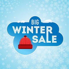 Winter creative business promotional vector.