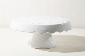White porcelain stand on a white background