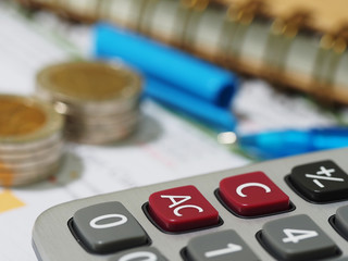 calculator on accounting report and financial analysis