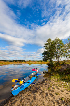 Kayak on the shore