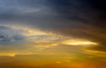 Dark color blue sky and Cloud ,The vast blue sky and Soft Cloud