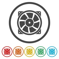 Obraz premium Fan Icon, Fan Icon Eps10, Fan Icon Vector