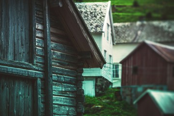 Fototapeta na wymiar Norwegian Wooden Architecture
