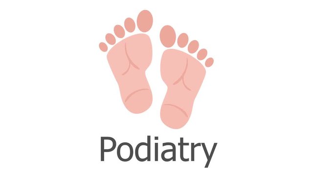 Foot podiatry medical concept. Human feet anatomy. Available in 4K FullHD and HD video 2D render footage on white screen chroma key. Animation logo icon for yours presentation.