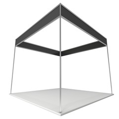 Trade Show Booth White and Black.