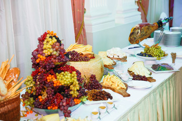 Tasty dishes on the table