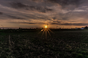 Sunset over a field 2