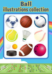 ボールのイラストコレクション