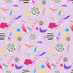 Colorful background with confetti.