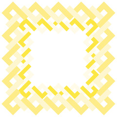 Yellow frame of geometric shapes, Decorations vector illustration
