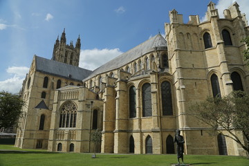 Fototapeta na wymiar Canterbury cathedral in Kent, England