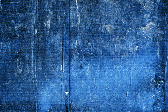 Rough blue grunge texture as background