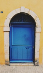 blue door