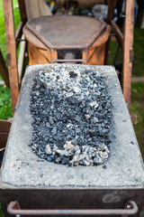 Old fashioned blacksmith furnace