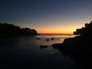 Obraz premium Late sunset in a bay